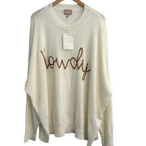 Show Me Your Mumu Woodsy Knit Sweater Women's Plus Size 2X Relaxed Western